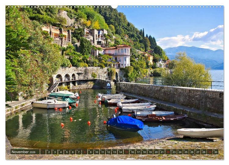 Produktbild: Lago Maggiore - Bezaubernde Orte am Westufer (hochwertiger Premium Wandkalender 2026 DIN A2 quer), Kunstdruck in Hochglanz