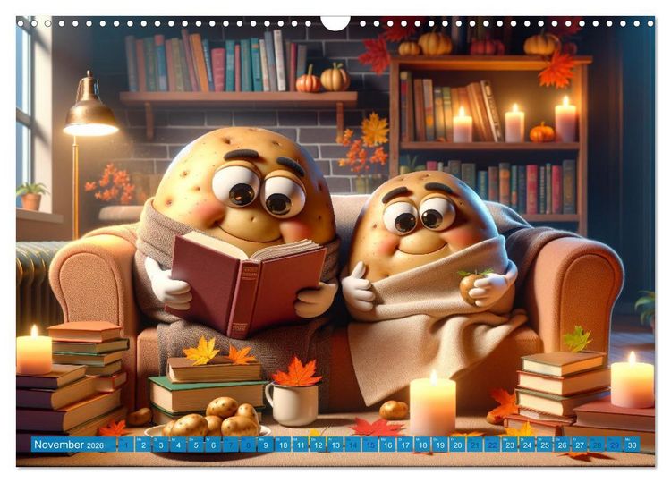 Produktbild: Couch Potatoes: Ein Jahr voll Komfort und Spa&szlig; (Wandkalender 2026 DIN A3 quer), CALVENDO Monatskalender