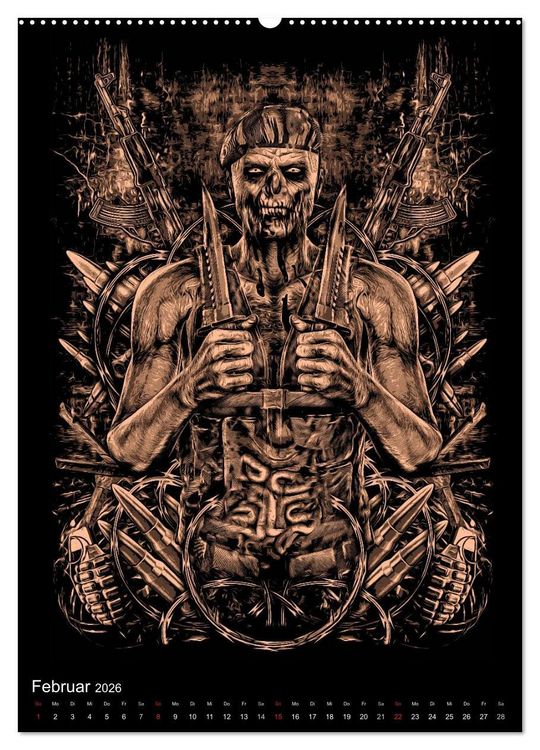 Produktbild: BLOODBOY/WAR ILLUSTRATION (hochwertiger Premium Wandkalender 2026 DIN A2 hoch), Kunstdruck in Hochglanz