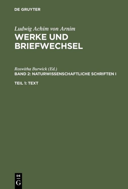 Produktbild: Naturwissenschaftliche Schriften I
