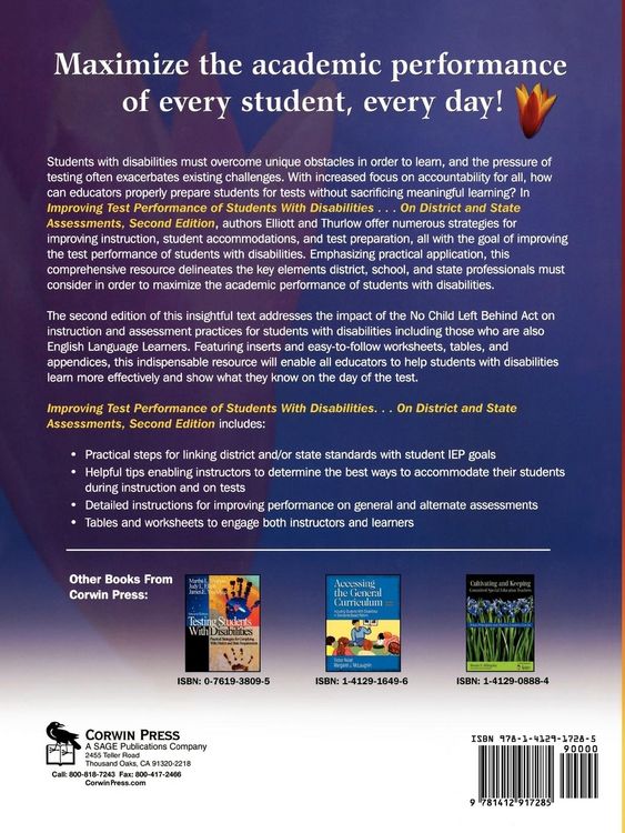Produktbild: Improving Test Performance of Students with Disabilities...on District and State Assessments