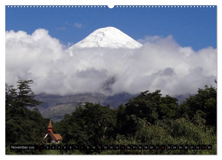 Produktbild: Tanz auf dem Vulkan - Osorno (Chile) (hochwertiger Premium Wandkalender 2026 DIN A2 quer), Kunstdruck in Hochglanz