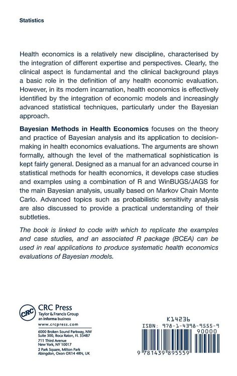 Produktbild: Bayesian Methods in Health Economics