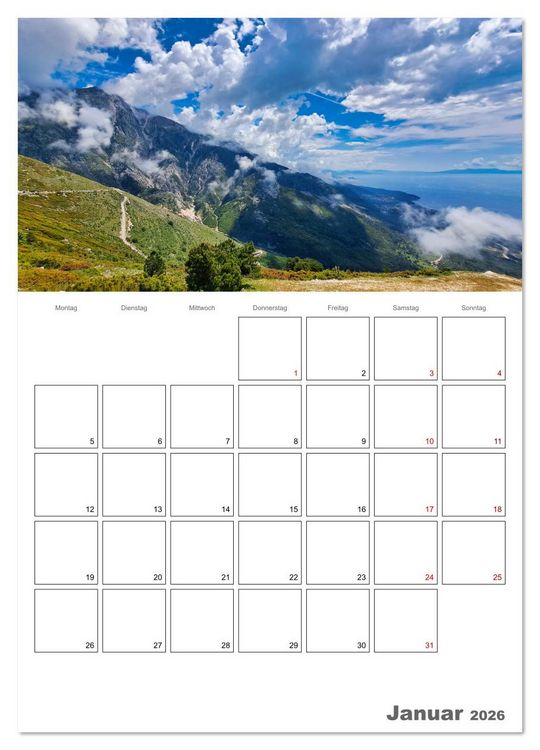 Produktbild: Faszinierendes Albanien (Wandkalender 2026 DIN A4 hoch), CALVENDO Monatskalender