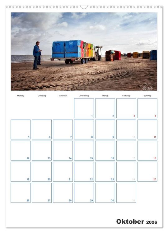 Produktbild: Friesland - Nordseebad Dangast (hochwertiger Premium Wandkalender 2026 DIN A2 hoch), Kunstdruck in Hochglanz