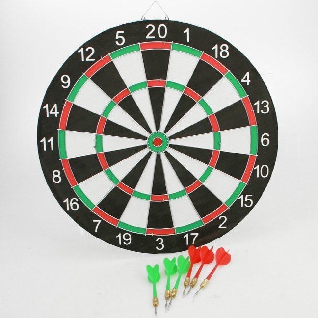 Produktbild: Dartspiel, doppelseitig, mit 6 St&uuml;ck Darts