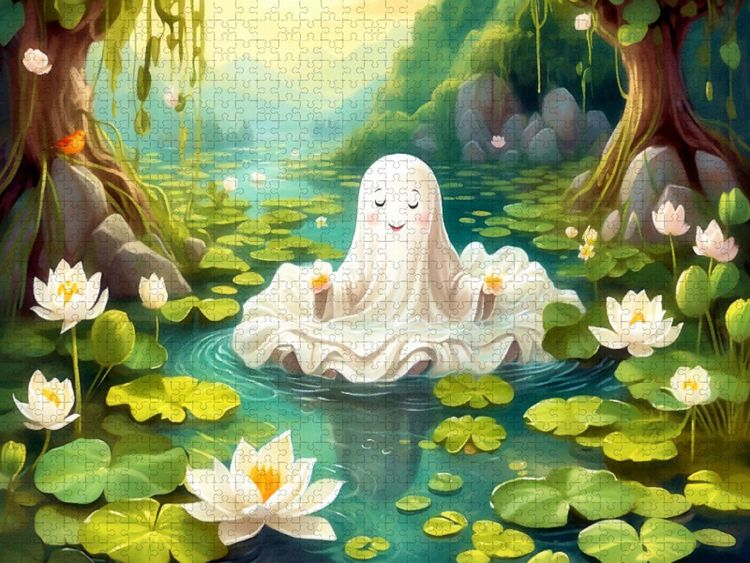Produktbild: CALVENDO Puzzle Lotus | 1000 Teile Lege-Gr&ouml;&szlig;e 64x48cm Foto-Puzzle f&uuml;r gl&uuml;ckliche Stunden