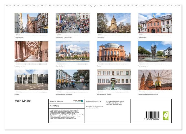 Produktbild: Mein Mainz (hochwertiger Premium Wandkalender 2026 DIN A2 quer), Kunstdruck in Hochglanz