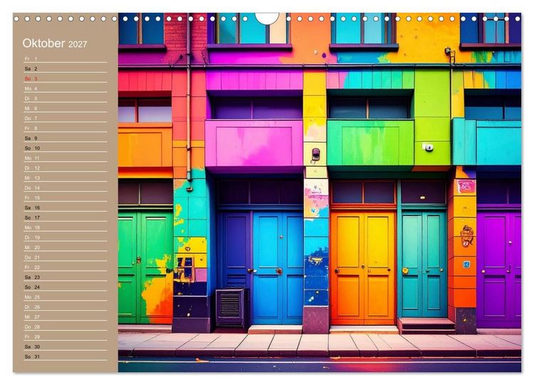 Produktbild: Graffiti im Blick &ndash; Das Jahr in Farben (Wandkalender 2027 DIN A3 quer), CALVENDO Monatskalender