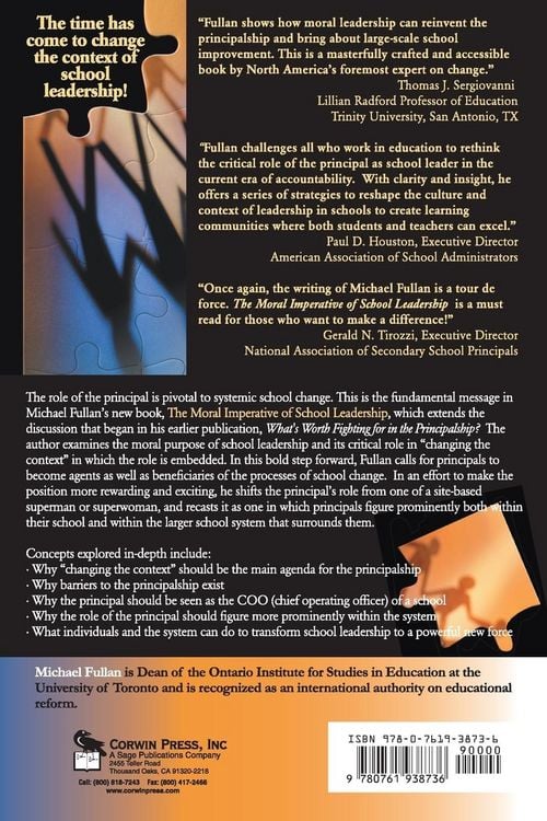 Produktbild: The Moral Imperative of School Leadership