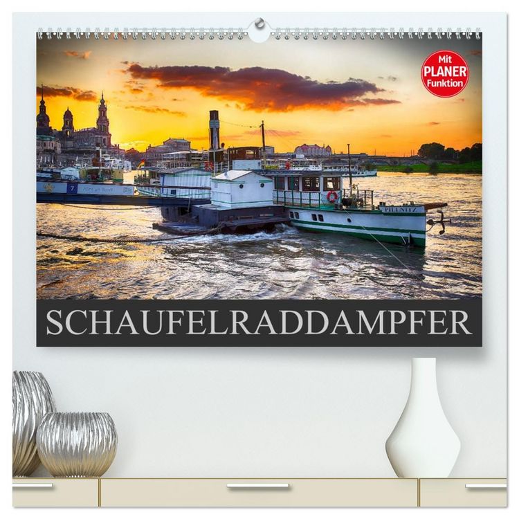 Produktbild: Schaufelraddampfer (hochwertiger Premium Wandkalender 2026 DIN A2 quer), Kunstdruck in Hochglanz
