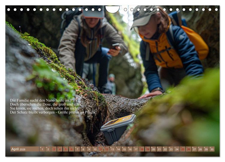Produktbild: Geocaching Poesie (Wandkalender 2026 DIN A4 quer), CALVENDO Monatskalender