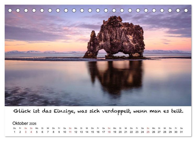 Produktbild: Meditation Wasser (Tischkalender 2026 DIN A5 quer), CALVENDO Monatskalender