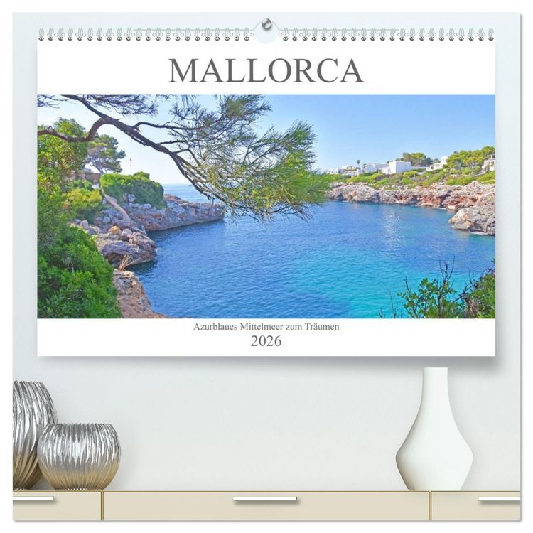 Produktbild: Mallorca - Azurblaues Mittelmeer zum Tr&auml;umen (hochwertiger Premium Wandkalender 2026 DIN A2 quer), Kunstdruck in Hochglanz