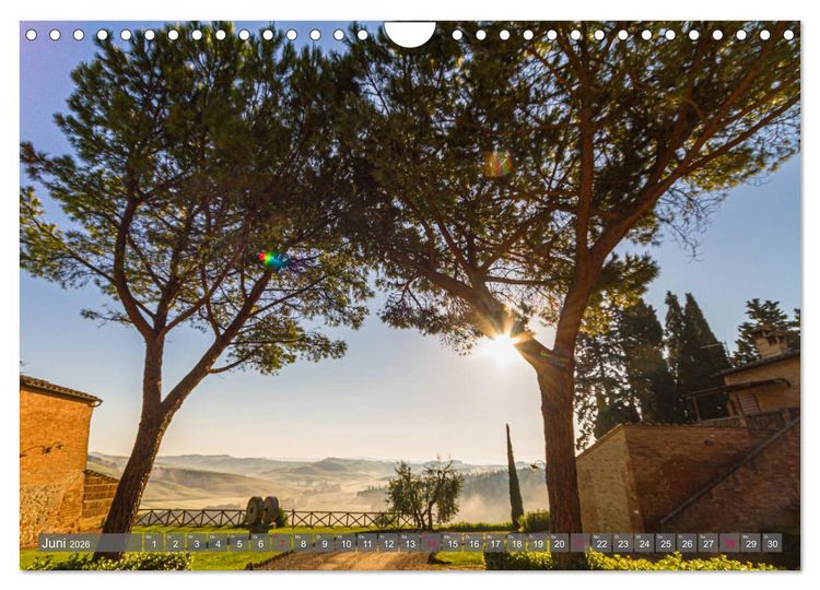 Produktbild: Impressionen toskanischer Landschaften (Wandkalender 2026 DIN A4 quer), CALVENDO Monatskalender