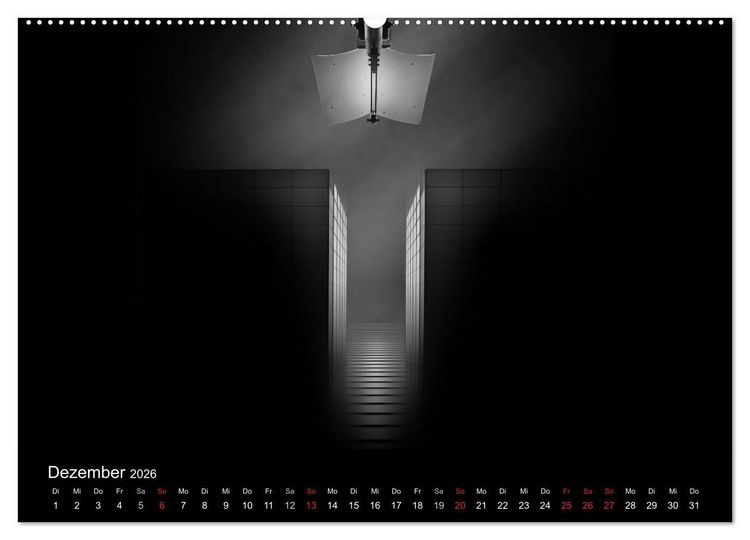 Produktbild: Black-Schwarz-Noir 2026 (hochwertiger Premium Wandkalender 2026 DIN A2 quer), Kunstdruck in Hochglanz