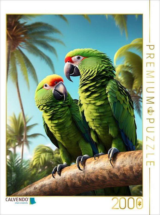 Produktbild: CALVENDO Puzzle Amazonenpapageien im Tropenparadies | 2000 Teile Lege-Gr&ouml;&szlig;e 90x67cm Foto-Puzzle f&uuml;r gl&uuml;ckliche Stunden