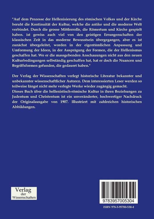 Produktbild: Die hellenistisch-r&ouml;mische Kultur in ihren Beziehungen zu Judentum und Christentum