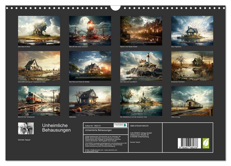 Produktbild: Unheimliche Behausungen (Wandkalender 2026 DIN A3 quer), CALVENDO Monatskalender