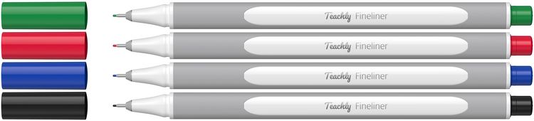 Produktbild: Teachly Fineliner Basic 4er Set