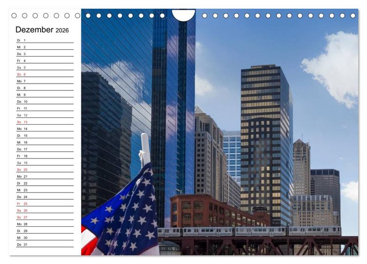 Produktbild: CHICAGO Stadtzentrum (Wandkalender 2026 DIN A4 quer), CALVENDO Monatskalender