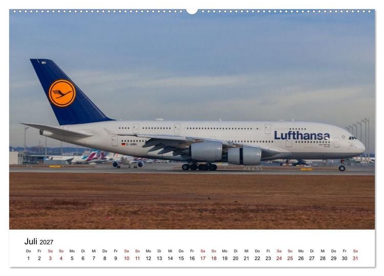 Produktbild: Airbus A380 - K&ouml;nig der L&uuml;fte (hochwertiger Premium Wandkalender 2027 DIN A2 quer), Kunstdruck in Hochglanz