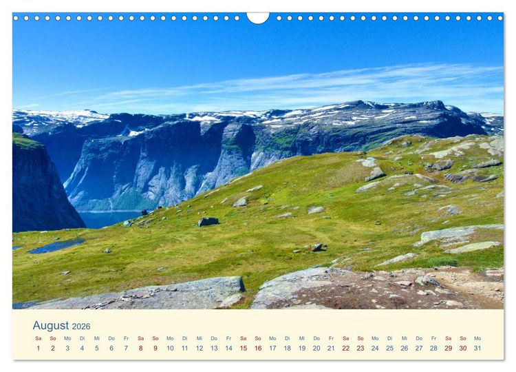 Produktbild: Trolltunga (Wandkalender 2026 DIN A3 quer), CALVENDO Monatskalender