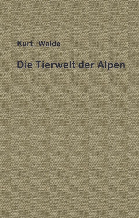 Produktbild: Die Tierwelt der Alpen