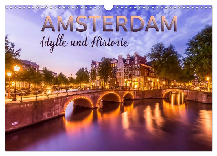 Produktbild: AMSTERDAM Idylle und Historie (Wandkalender 2026 DIN A3 quer), CALVENDO Monatskalender