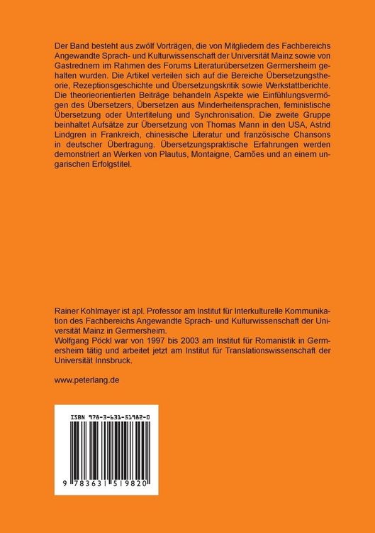Produktbild: Literarisches und mediales &Uuml;bersetzen