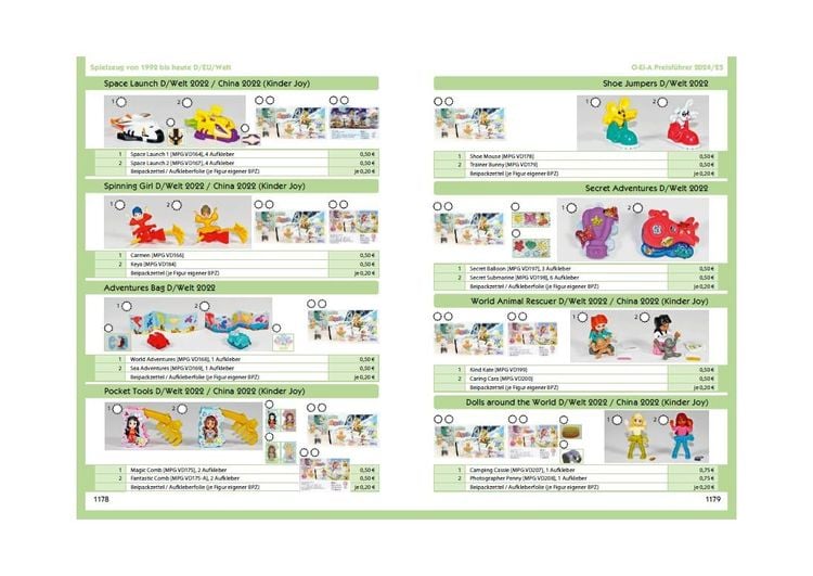Produktbild: O-Ei-A Spielzeug 2024/25 - Der Preisführer für Spielzeuge aus dem Überraschungsei.