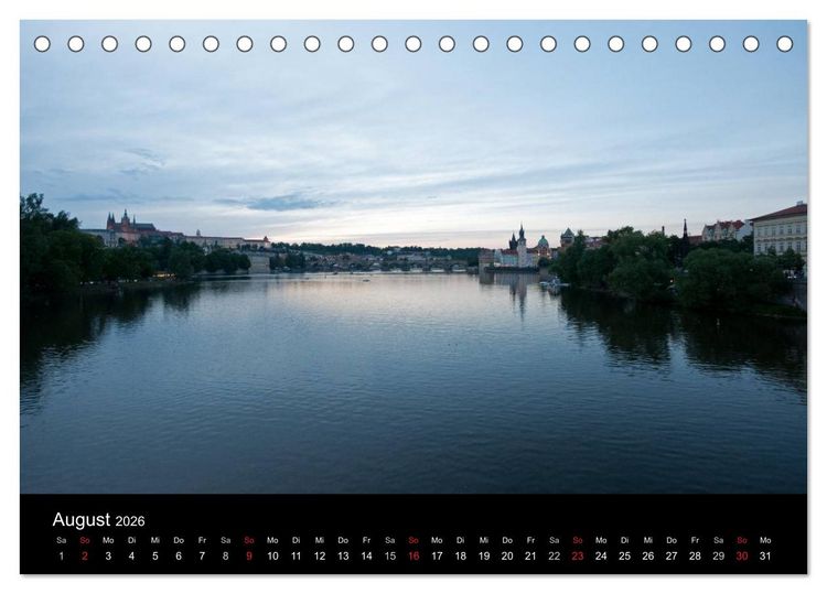 Produktbild: Prager Ansichten (Tischkalender 2026 DIN A5 quer), CALVENDO Monatskalender