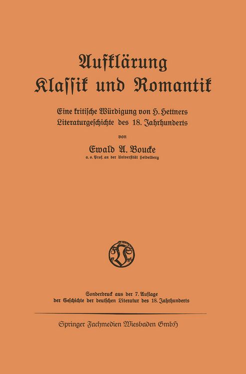 Produktbild: Aufkl&auml;rung Klassik und Romantik
