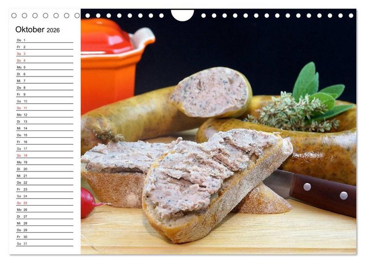 Produktbild: Brotzeit. Herzhaft und beliebt (Wandkalender 2026 DIN A4 quer), CALVENDO Monatskalender