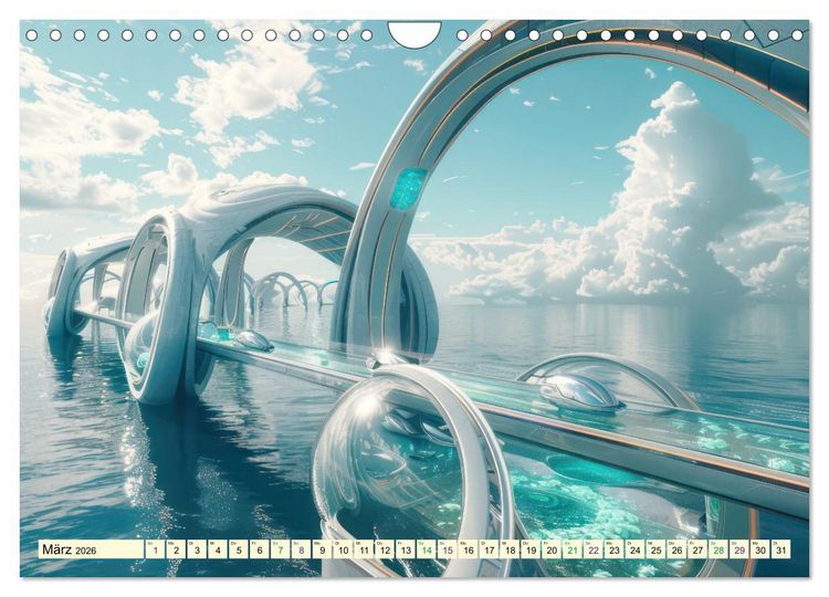 Produktbild: Science-Fiction Wasserwelten (Wandkalender 2026 DIN A4 quer), CALVENDO Monatskalender