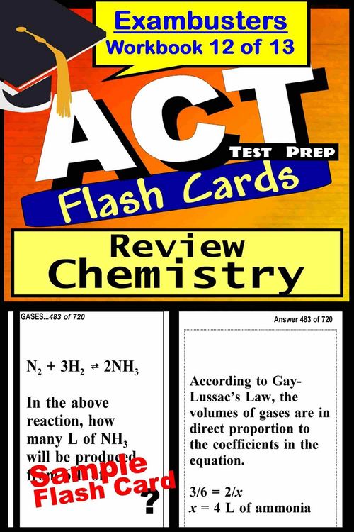 Produktbild: ACT Test Prep Chemistry Review--Exambusters Flash Cards--Workbook 12 of 13