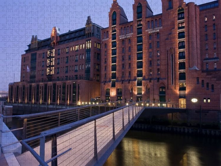 Produktbild: CALVENDO Puzzle Maritimes Museum in der Speicherstadt, Hamburg, Deutschland, Europa | 1000 Teile Lege-Gr&ouml;&szlig;e 64x48cm Foto-Puzzle f&uuml;r gl&uuml;ckliche Stunden