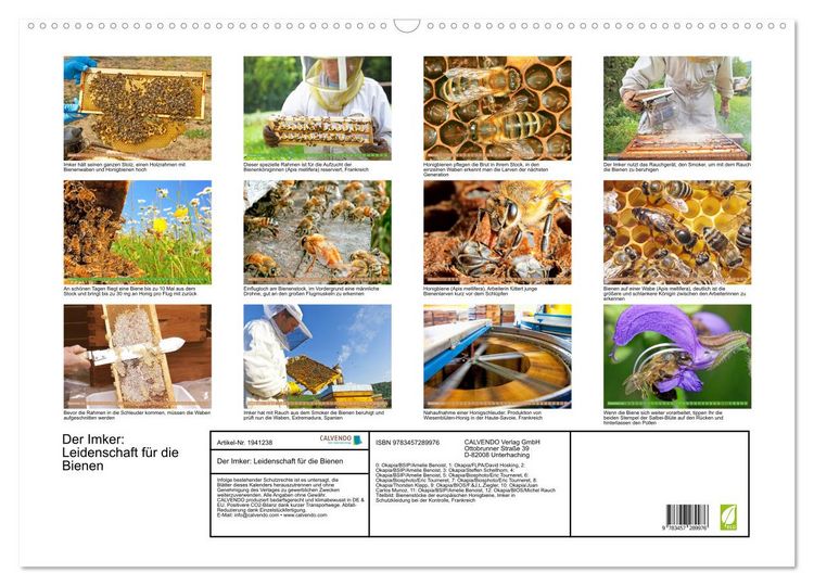 Produktbild: Der Imker: Leidenschaft f&uuml;r die Bienen (Wandkalender 2026 DIN A2 quer), CALVENDO Monatskalender