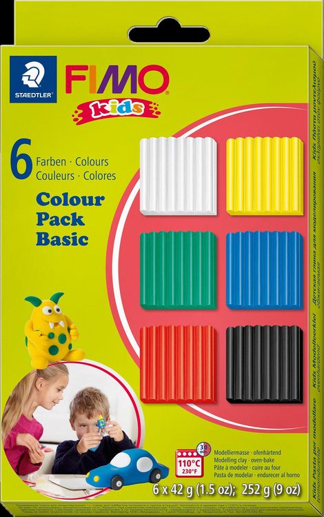 Produktbild: STAEDTLER FIMO kids Colour Pack - basic 6x42g