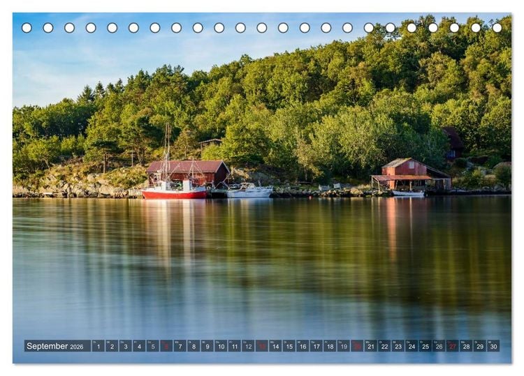 Produktbild: Norwegens S&uuml;den (Tischkalender 2026 DIN A5 quer), CALVENDO Monatskalender
