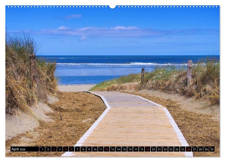 Produktbild: Langeoog - Sch&ouml;nste Insel Ostfrieslands (Wandkalender 2026 DIN A2 quer), CALVENDO Monatskalender