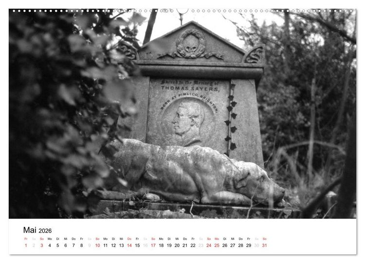 Produktbild: Highgate Cemetery London (Wandkalender 2026 DIN A2 quer), CALVENDO Monatskalender