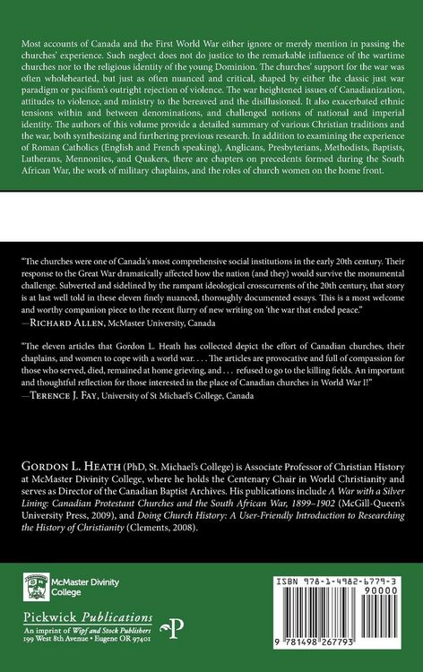Produktbild: Canadian Churches and the First World War