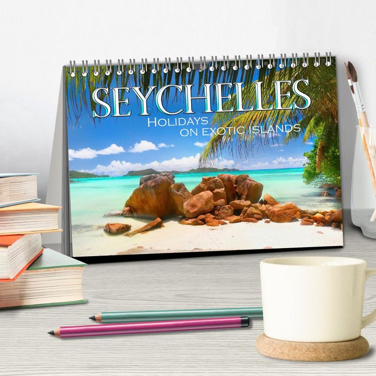 Produktbild: Seychelles, Holidays on Exotic Islands (Desk Calendar 2026 DIN A5 landscape), CALVENDO 12 Month DeskCalendar