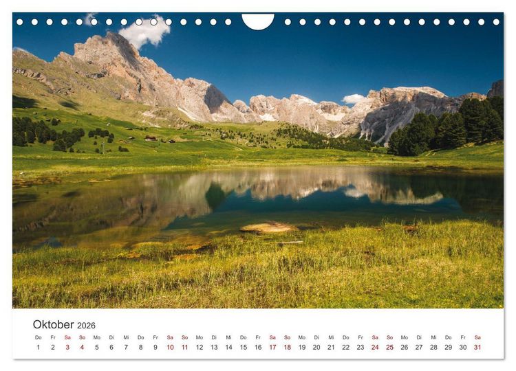 Produktbild: Alpensee - Wunder der Natur (Wandkalender 2026 DIN A4 quer), CALVENDO Monatskalender