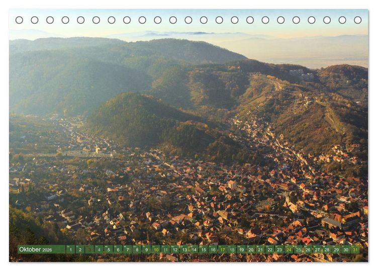Produktbild: Zauberhaftes Brasov - Das Juwel Siebenb&uuml;rgens imitten der Karpaten (Tischkalender 2026 DIN A5 quer), CALVENDO Monatskalender