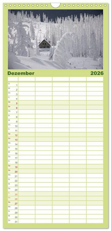 Produktbild: Familienplaner 2026 - Bayerischer Wald - der Osten Bayerns mit 5 Spalten (Wandkalender, 21 x 45 cm) CALVENDO