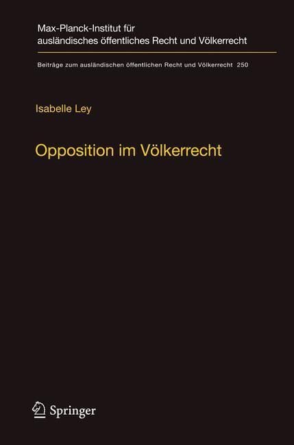 Produktbild: Opposition im V&ouml;lkerrecht