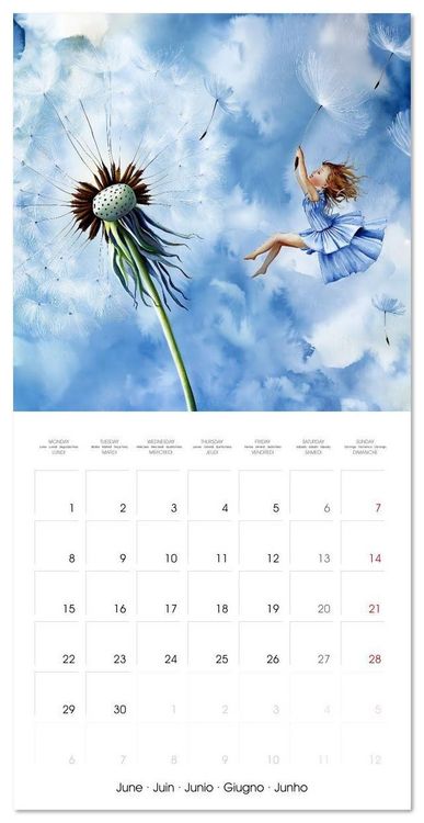 Produktbild: Les r&ecirc;ves enfantins (Calendrier mural carr&eacute; 2026 30x30 cm) Calendrier double avec une page pour vos prises de notes
