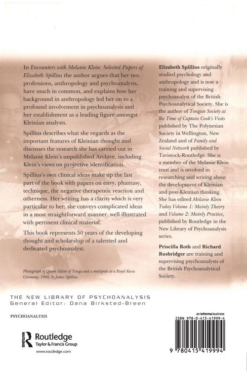 Produktbild: Encounters with Melanie Klein